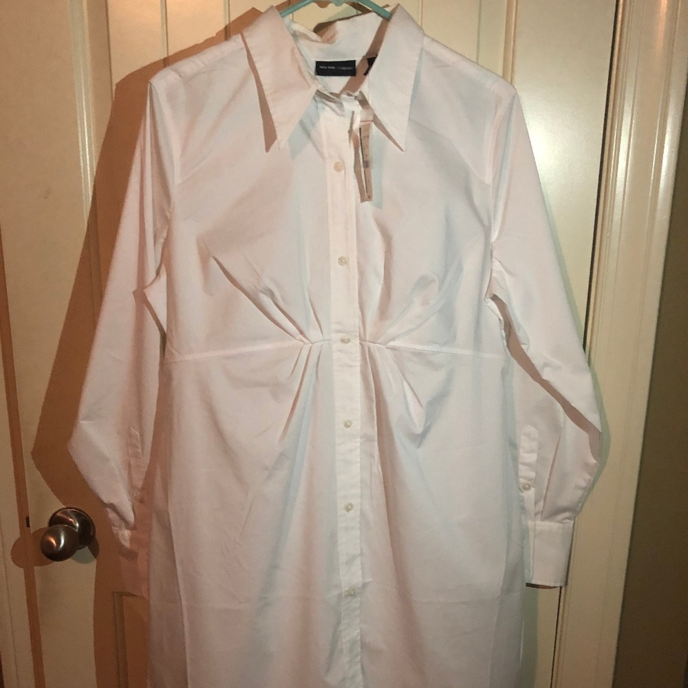 New York and Company White button down shirt